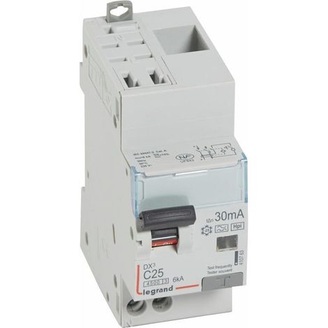 Disjoncteur Modulaire DX3 1P+N Courbe C 25A Type F 6kA - LEG410763