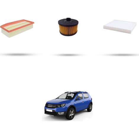 Kit tagliando 3 filtri compatibile con Dacia Sandero II 1.0 Tce 74kw dal 2019 (1/5)
