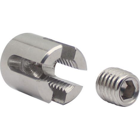 Attache-câble en acier inoxydable 316 / Attache-câble en croix / Attache-câble à gorge croisée - Accessoires d'accastillage pour yachts et bateaux M103 - Poids net 0,024 kg (1/3)