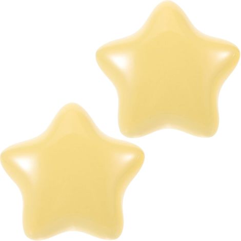 Boutons de Meuble Étoile en Céramique Jaune 2 Pièces pour Tiroir Finition Créative et Délicate, Lot de 2, Usage Hôtel et Salle de Bain, Texture Soignée (1/5)