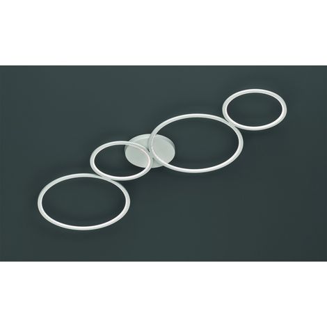 Deckenleuchte Rondo 4 Kreise Led Weiß L97 cm Trio Lighting (1/2)