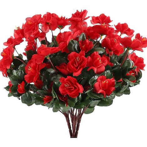 4 fleurs artificielles en soie, azalées et primevères, bouquets et compositions florales à faire soi-même pour la maison, le jardin, la table, la terrasse, un mariage ou une fête. (1/5)