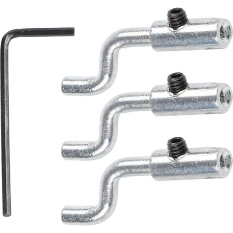 Lot de 3 embouts Z Bend en acier, pour câbles de frein tondeuse, moto et kart, butée réglable (1/5)