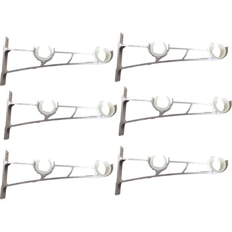 6pièces Tringle À Rideau En Métal Robuste, Support De Tringle À Rideaux, Double Tringle À Rideau Pole Holder, Support Rideau, Support De Tringle À Rideau En Aluminium, Support De Tringle À Rideau Or R (1/2)