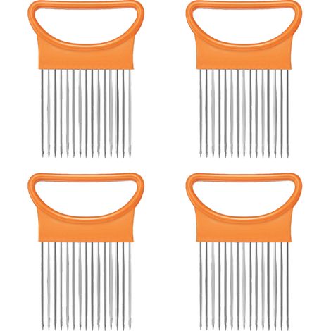 Oignon Holder - Coupe-Oignon En Acier Inoxydable Et Plastique - Pour Oignons Tomates Pommes De Terre Concombres - Lot De 4 (1/5)