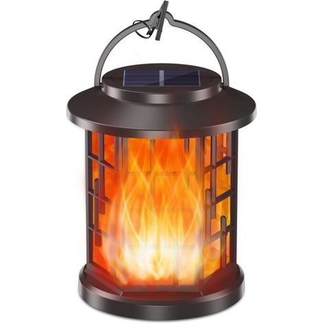 Lanterne solaire à flamme 20LED conçue pour l'éclairage extérieur de jardin, terrasse, terrasse, cour avec efficacité solaire (1/5)