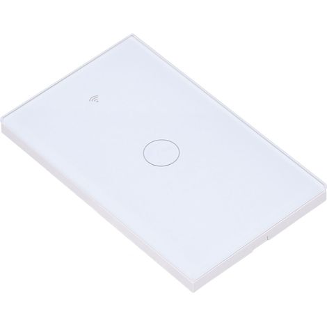 Interrupteur tactile intelligent mural 10 A avec panneau en verre trempé et connexion Wi-Fi intégrée pour la maison (90-250 V). (1/5)