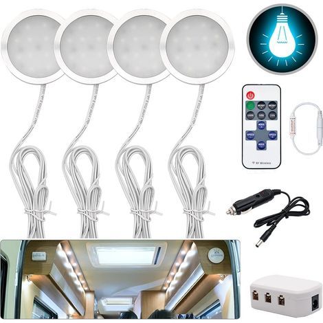 12V 3W Einbau-LED-Innenstrahler für T4 T5 Wohnmobile, LKWs, Wohnwagen, Campervans, Boote, Busse (6 Leuchten) (1/5)