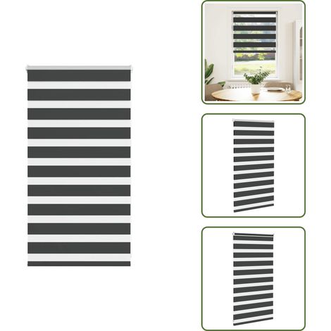 vidaXL Zebrarollo Schwarz 80x100 cm Stoffbreite 75,9 cm Polyester (1/5)