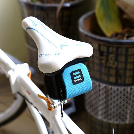Sacoche de selle étanche pour vélo, rangement vélo de route et VTT, accessoire cyclisme (bleu)