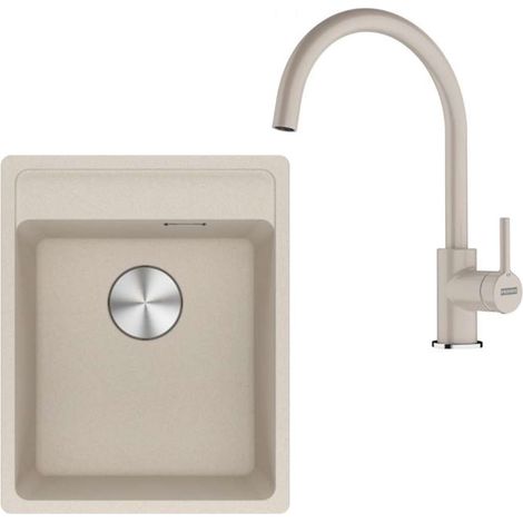 Franke Sets - Küchenset G273SA, Fragranitspüle MRG 610-37 RTL und Armatur FC 6018.082, Sahara 114.0700.784