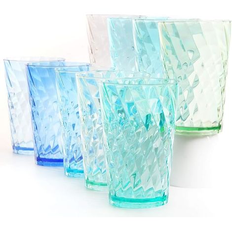 Plastic Water Glasses 650 ml Shatterproof Cups (1/5)