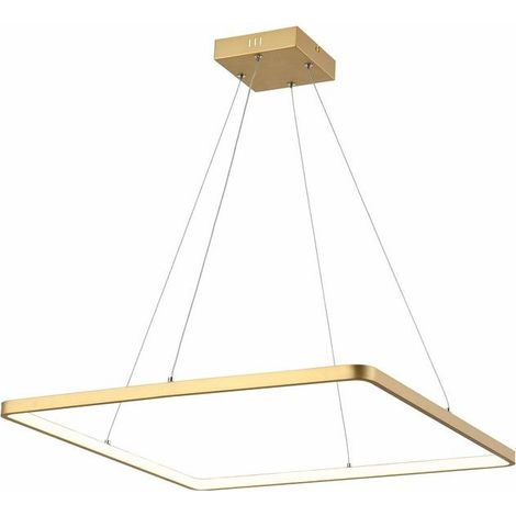 Suspension moderne dorée carrée 60 LED 30W Reality
