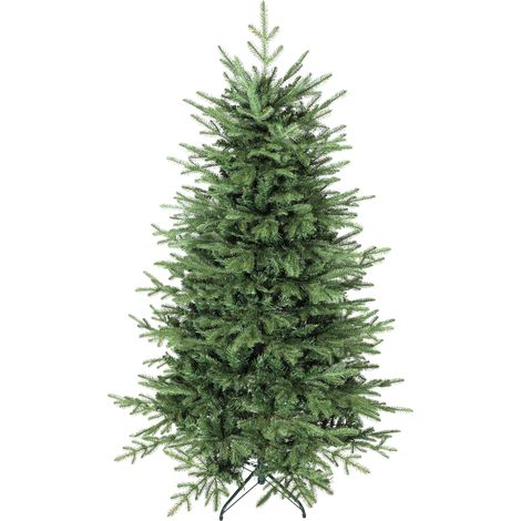 HOMCOM árbol de Navidad artificial 180 cm, árbol de Navidad con 1794 ramas densas, soporte metálico plegable, fácil montaje, para interior, verde (1/5)