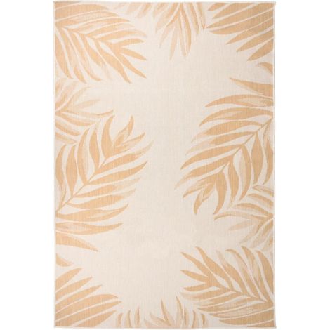 Tapis extérieur à tissage plat Terrasse Salon Cuisine - Tapis de jardin 160x230 cm Motif de feuille BV473497 - BonneVie (1/5)