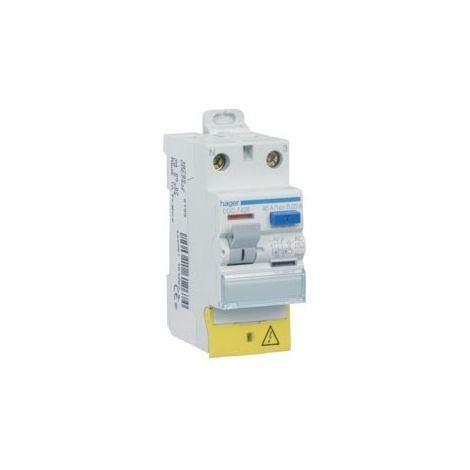 Hager – Interrupteur différentiel 2P 63A 30mA AC – Bornes décalées – Détection des défauts à composante alternative – Compatible tableaux électriques