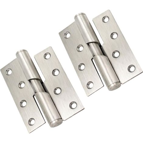 Charnière de Porte Automatique Charnière de Fermeture Fonction de Levage en Acier Inoxydable Argenté Surface Lisse sans Bavure pour Porte en Métal et Meuble pour Salle de Bain (1/5)