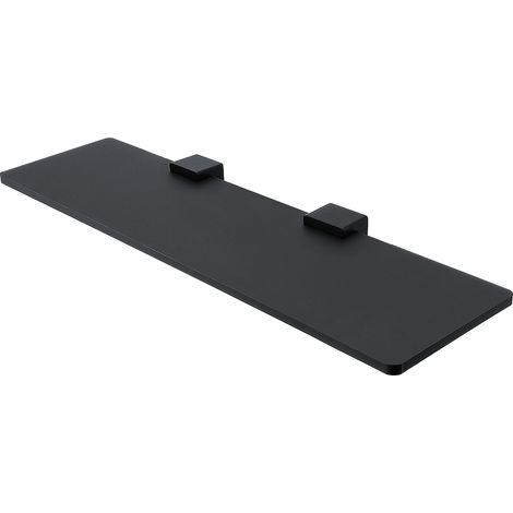Tablette L.50 Cm, Plexiglas Noire Mate, Avec Fixation Noire Mate. Kibo Nimco (1/3)