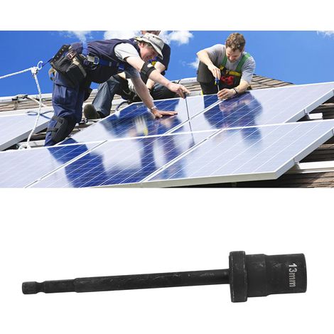 Douille universelle 13 mm, tête de douille de clé électrique étendue intégrée H13 (spécialement conçue pour les centrales photovoltaïques) (1/5)
