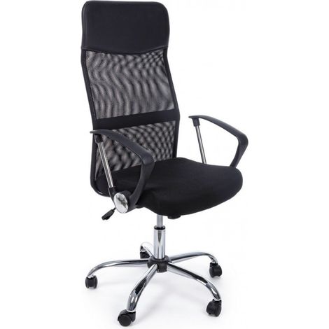 Yes Everyday Poltrona Da Ufficio In Ecopelle Dakar Con Braccioli Nero (1/5)