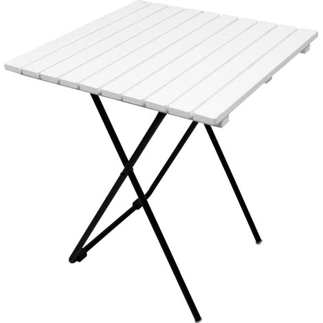 Table d'appoint pliante de camping en bois/métal 45x45cm (1/4)