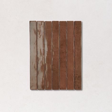 Carrelage Effet Zellige Caramel SAVOIR FAIRE Chutney 4,8x45cm (1/2)