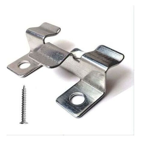 Lot de 100 clips de fixation pour terrasse en composite avec vis en acier inoxydable（hauteur 1 cm） (1/4)