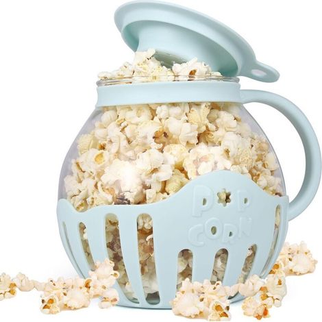 Popcorn maker micro-ondes 2,13 L, résistant haute température, lave-vaisselle, snacks fêtes pique-niques soirées films