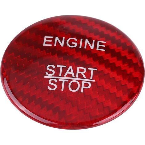 Red Carbon Fiber Engine Start Button Cover Trim, for Mercedes Benz ABC GLC GLA CLA ML Class (1/5)