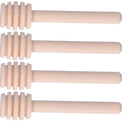 Set mit 50 Holzstäbchen, 8 cm lang, zum Probieren und Umrühren von Honig idealer Spenderstab für Hochzeits- oder Partygeschenke (1/5)