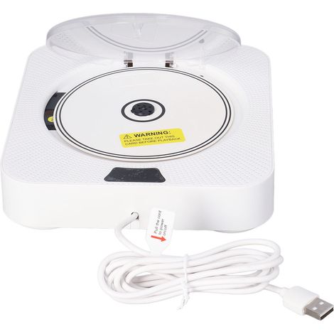 Lecteur CD mural 6 en 1 avec Bluetooth, entrée/sortie AUX, radio FM et télécommande. Prise UE 100-240 V. (1/5)