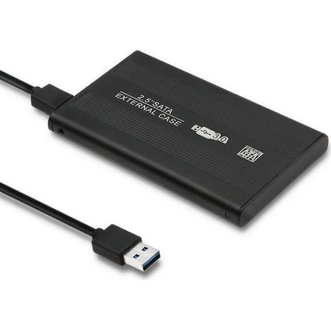 Carcasa Qoltec  Carcasa para disco duro/SSD SATA3 de 2,5"  USB 3.0  Negra