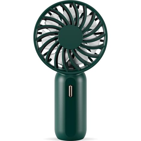 Tragbarer Mini-Lüfter mit 3 einstellbaren Geschwindigkeiten, Akku, Kabel, leiser USB-Lüfter für Zuhause, Büro und Reisen (1/5)