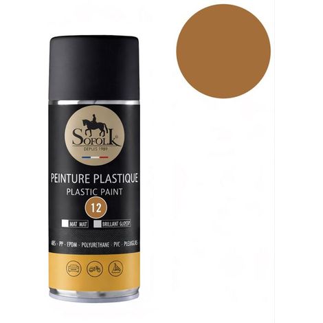 Peinture Plastique haute résistance : intérieur et extérieur SOFOLK - 12-MARRON CLAIR MAT - Aérosol 400ml (1/5)