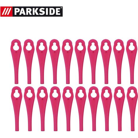 Parkside – Ersatzmesser für Rasenmäher PRTA 20-Li A1 – 20er-Packung Kunststoffmesser – Sauberer Schnitt für die regelmäßige Rasenpflege