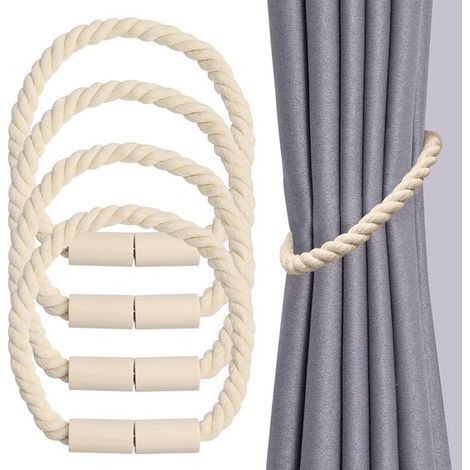 4 supporti magnetici per tende, ideali per la casa e l'ufficio. (1/5)