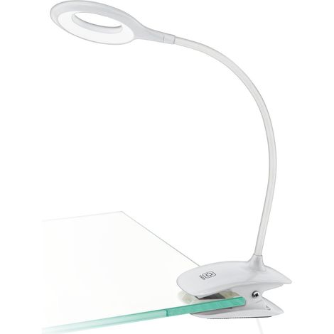 Lampe de bureau LED à pince, luminaire tactile sans fil (1/2)