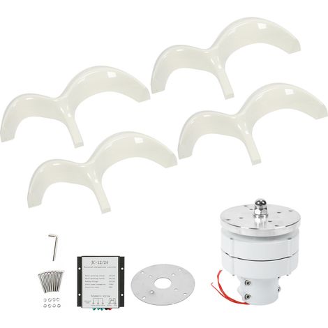 Éolienne 400W 4 pales avec régulateur pour maison et bateau, générateur 12V blanc DT-HL-400W (1/5)