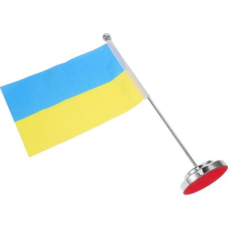 Ukrainische Flagge and Polyester Material Tischflagge mit