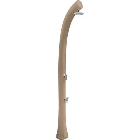 Doccia Solare da Esterno Giardino 26L Miscelatore e Lavapiedi Arkema New Happy Dove gray