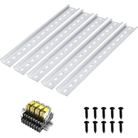 Lot de 5 rails de montage en aluminium de 30 cm (1/5)