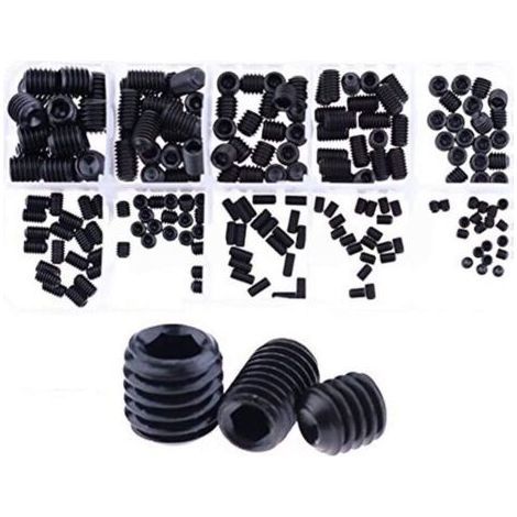 200pcs M3 M4 M5 M6 M8 bouton poussoir tête hexagonale tuyau vis boulons nouilles assortiment Kit (1/5)