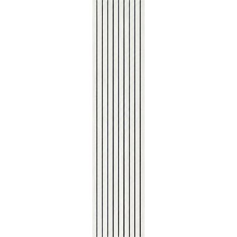 Pannello decorativo in PVC a listelli effetto doghe in legno Set 10 pz 120x30 Rivestimento murale Bianco