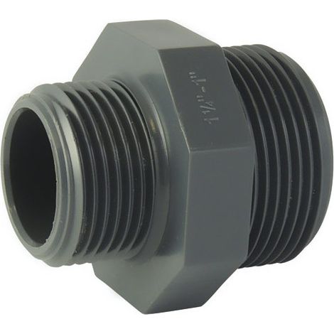 Mamelon PVC pression mâle 15x21 réduit mâle 12x17