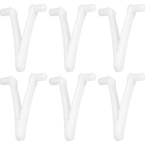 6pcs Piscine d'approvisionnement Papillon v Clip pour Piscine Spa Brosse Feuille râteau Feuille Skimmer tête d'aspirateur pour Nettoyage de Piscine (1/4)