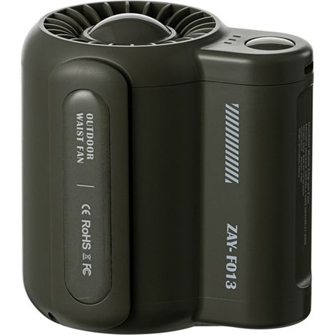 USB-wiederaufladbarer, tragbarer Hüftventilator, geräuschlos, tragbarer elektrischer Ventilator, handlicher, klingenloser Ventilator, Outdoor-Camping, Wandern, Sport, Hüftventilator