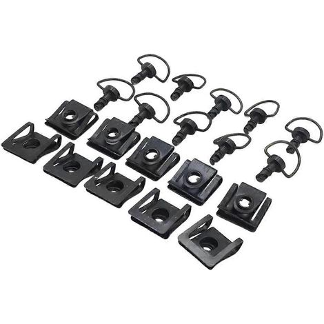 15-mm-Schnellverschluss-Motorradverkleidungsschrauben, -bolzen, -Vierteldrehverschlüsse + -clips, 10 Stück, Kotflügelschrauben und -clips (1/5)