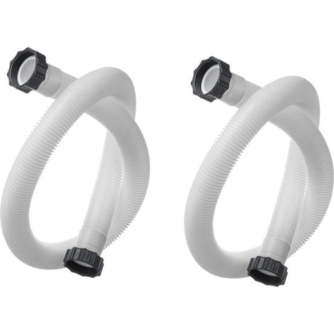 Confezione da 2 tubi di ricambio per filtro per piscina Intex 29060E, diametro 38 mm, tubo di ricambio lungo 150 cm con dadi