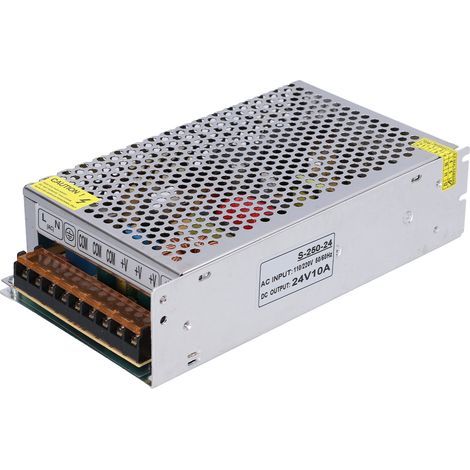 JYIO DC Switching Power Supply 110/220V to Monitoring LED Strip Adapter Power Transformer S-250-24 (1/2)