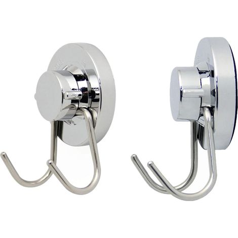 MINKUROW 2 Piezas Ganchos De Ventosa Colgador De Pared Con Óxido Y Resistente Al Agua Capacidad De Carga De 6 Kg Para Baño Y Cocina Ganchos Dobles De Acero Inoxidable (1/4)